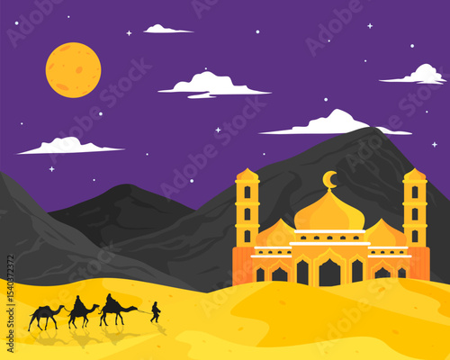Mosque Islamic Vector Illustration Design Template