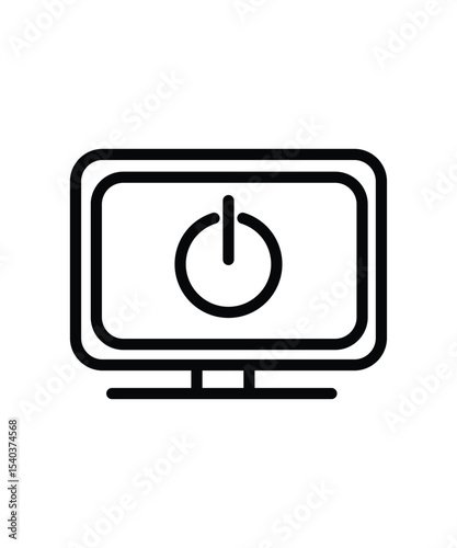 Monitor with Power Button Icon