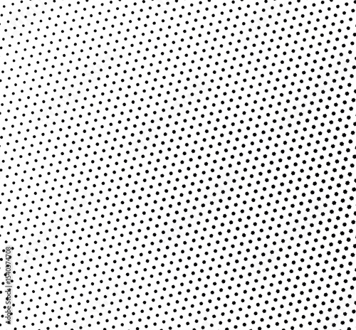 halftone dots. Black dots on white background. using smaller dots for lighter areas and larger ones for darker regions. This pattern will create a dynamic visual texture, perfect for backgrounds