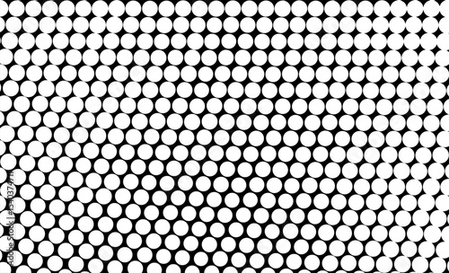 halftone dots. Black dots on white background. using smaller dots for lighter areas and larger ones for darker regions. This pattern will create a dynamic visual texture, perfect for backgrounds