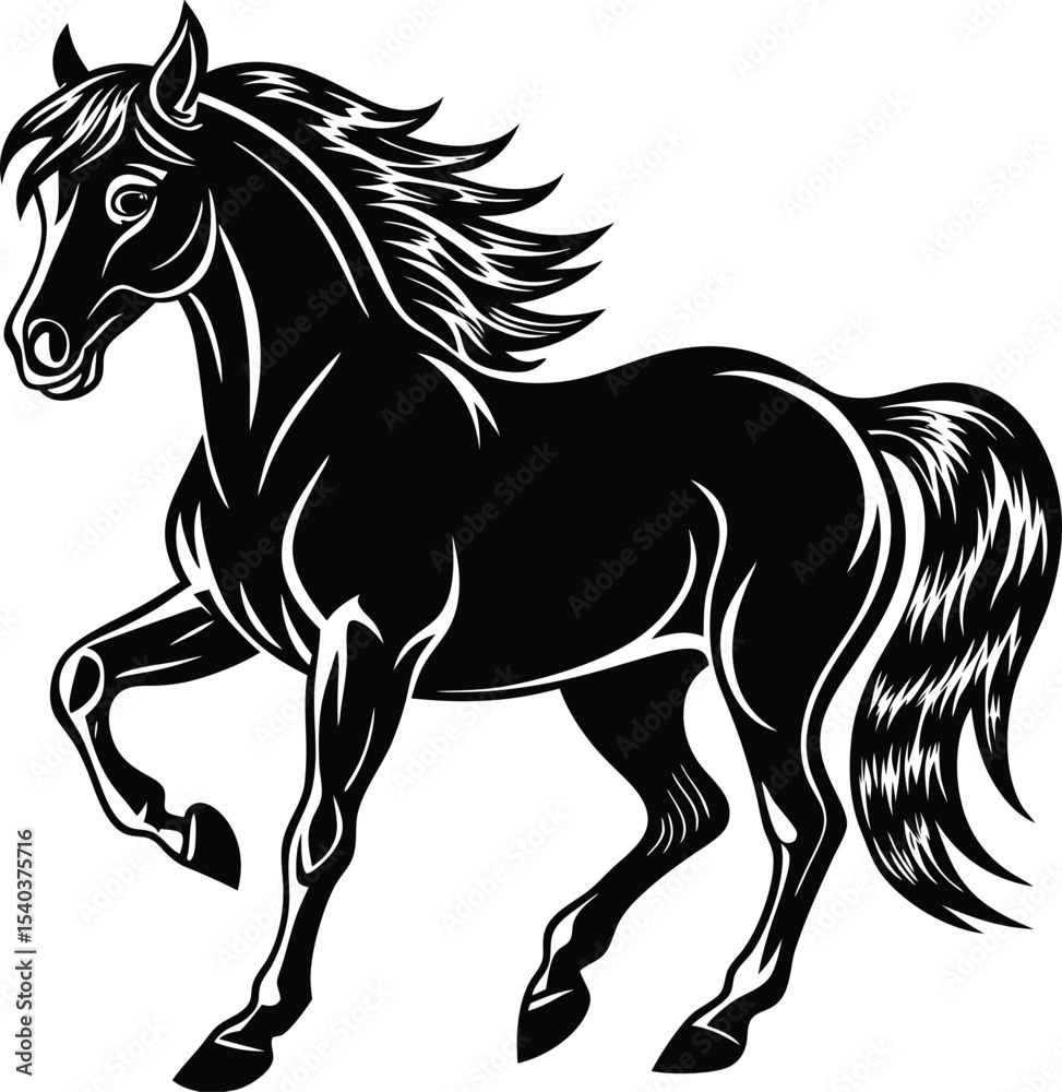 Obraz premium horse-vector-silhouette (2).eps