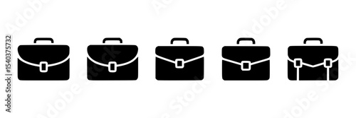 black briefcase icons