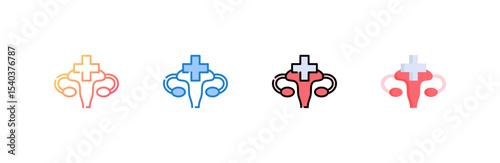 Sexual Health icon set multiple style collection
