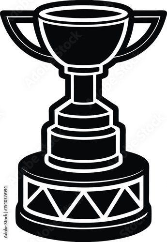 Champion's Trophy A Vector Illustration of Victory and Achievement