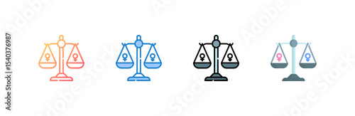 Balance icon set multiple style collection
