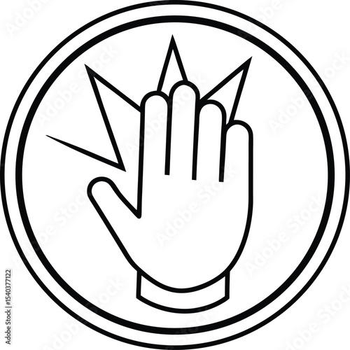 High Five!  A Vector Illustration of a Hand Gesture Icon