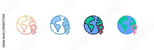 Globalization icon set multiple style collection