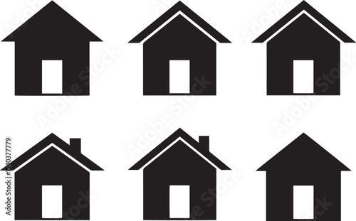 House Icons Simple Home Symbols for Design Projects