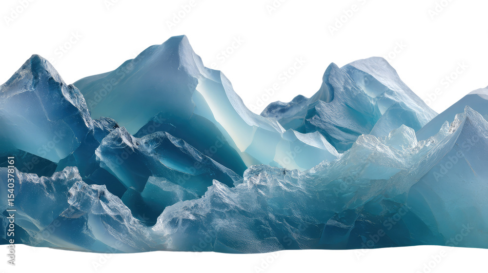Fototapeta premium Iceberg Formation: Witness the stunning beauty of nature, with this image showcasing the unique formations of a translucent iceberg.