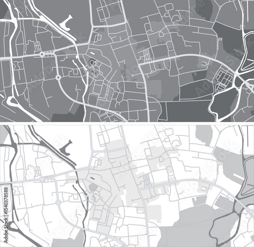 Layered editable vector illustration outline of Oxford,Britain.