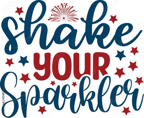 Shake your sparkler design isolated on transparent background