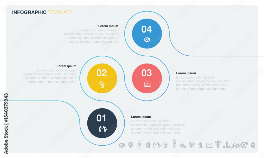 Naklejka premium Infographic Template