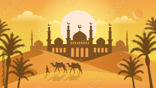 Mosque Islamic Vector Illustration Design Template