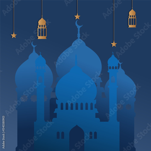 Mosque Islamic Vector Illustration Design Template