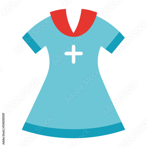 Nurse Uniform Illustration on White Background