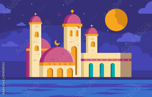 Mosque Islamic Vector Illustration Design Template