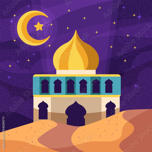 Mosque Islamic Vector Illustration Design Template