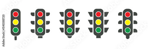 traffic light icon, traffic light vector illustration-simple illustration of traffic light, perfect for traffic light logos and icons