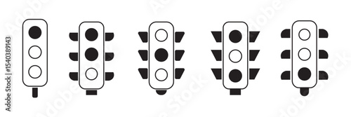 traffic light icon, traffic light silhouette vector illustration-simple silhouette illustration of traffic light, perfect for traffic light logos and icons