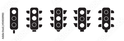 traffic light icon, traffic light silhouette vector illustration-simple silhouette illustration of traffic light, perfect for traffic light logos and icons