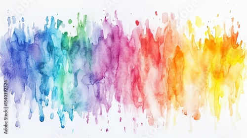 Watercolor rainbow splatter