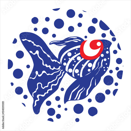 fish for t shirt design illustration vector