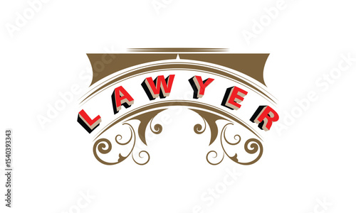 LAWYER lettering custom style design
