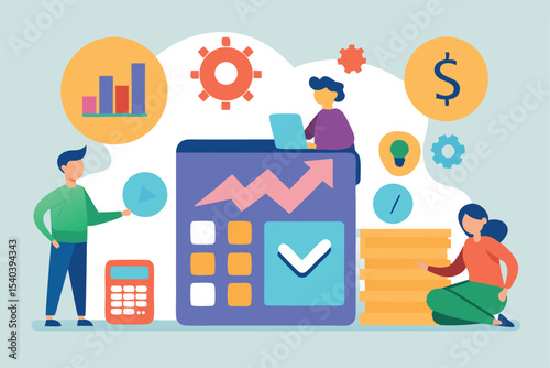 business people icon set