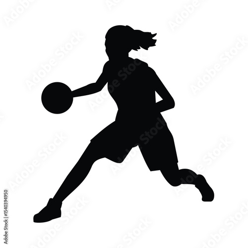 silhouette illustration of a basketball player performing a slam dunk