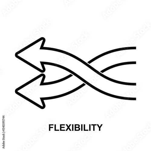 Flexibility icon isolated on background vector illustration.