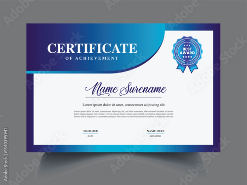 Clean unique latest Certificate design template