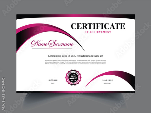 Clean unique latest Certificate design template
