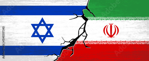 israel flag vs iran flag (artwork 2)