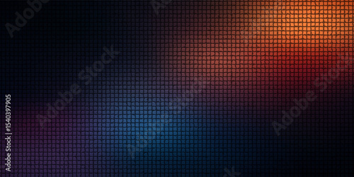 Abstract blurred background of orange spots stripes on a dark blue background. Background for design.