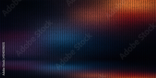 Abstract blurred background of orange spots stripes on a dark blue background. Background for design. vector