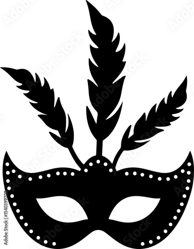 Vintage Venetian Masquerade Mask Silhouette Bundle