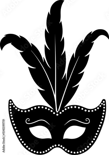 Vintage Venetian Masquerade Mask Silhouette Bundle