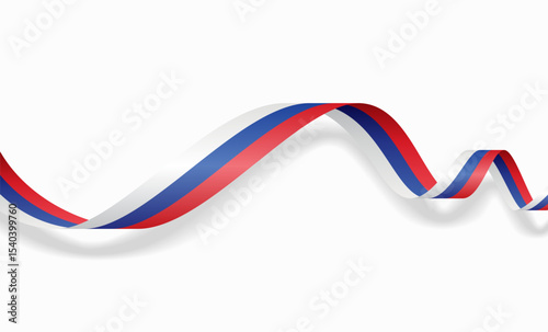 Russian flag wavy abstract background. Vector illustration.