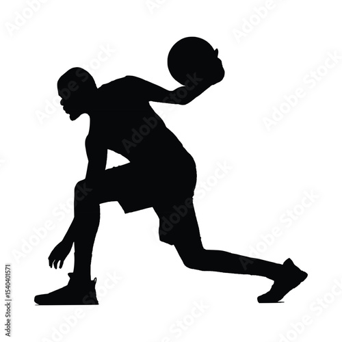 silhouette illustration of a basketball player performing a slam dunk