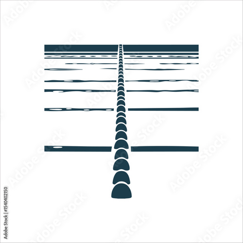 Swimming Pool Lane Divider, Straight Marker Pool Lane Divider Straight floating marker