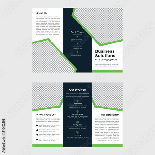 creative corporate tri fold brochure design template 
