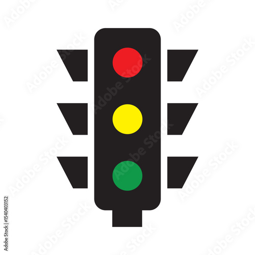 Traffic Signals single vector illustration icon