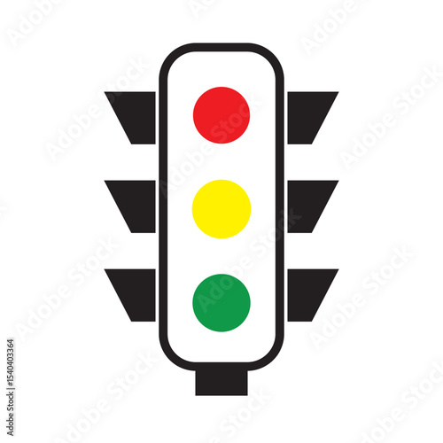 Traffic Signals single vector illustration icon