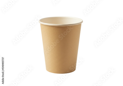 Isolated Kraft Paper Cup
