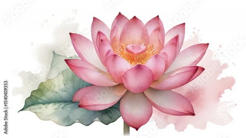 Vivid Watercolor Flower Illustration