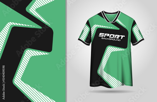 Jersey design green and black sports background