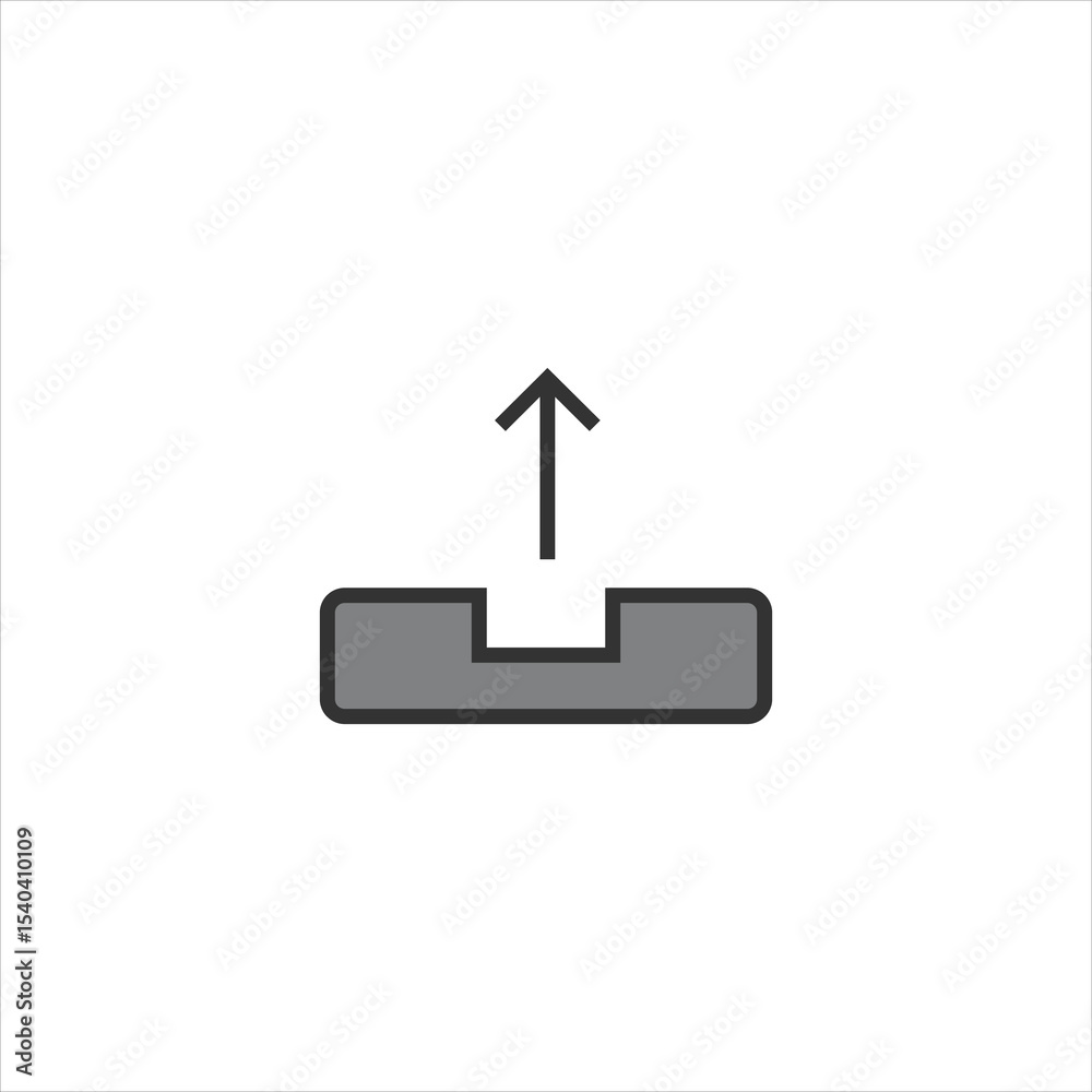 Computer data upload icon is suitable for your computer themed design.