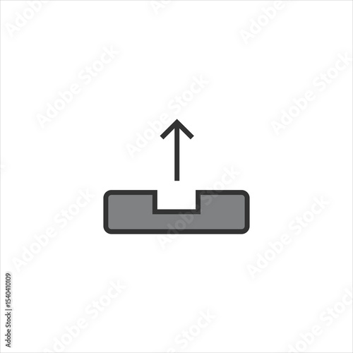Computer data upload icon is suitable for your computer themed design.