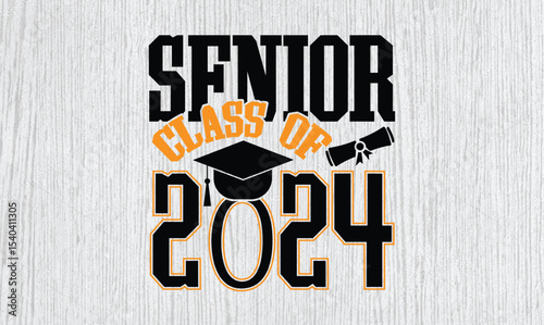 Class of 2024 Senior Year Graduation Design, Cap, Diploma