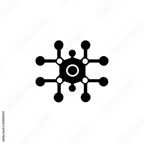 Digital ecosystem icon vector 